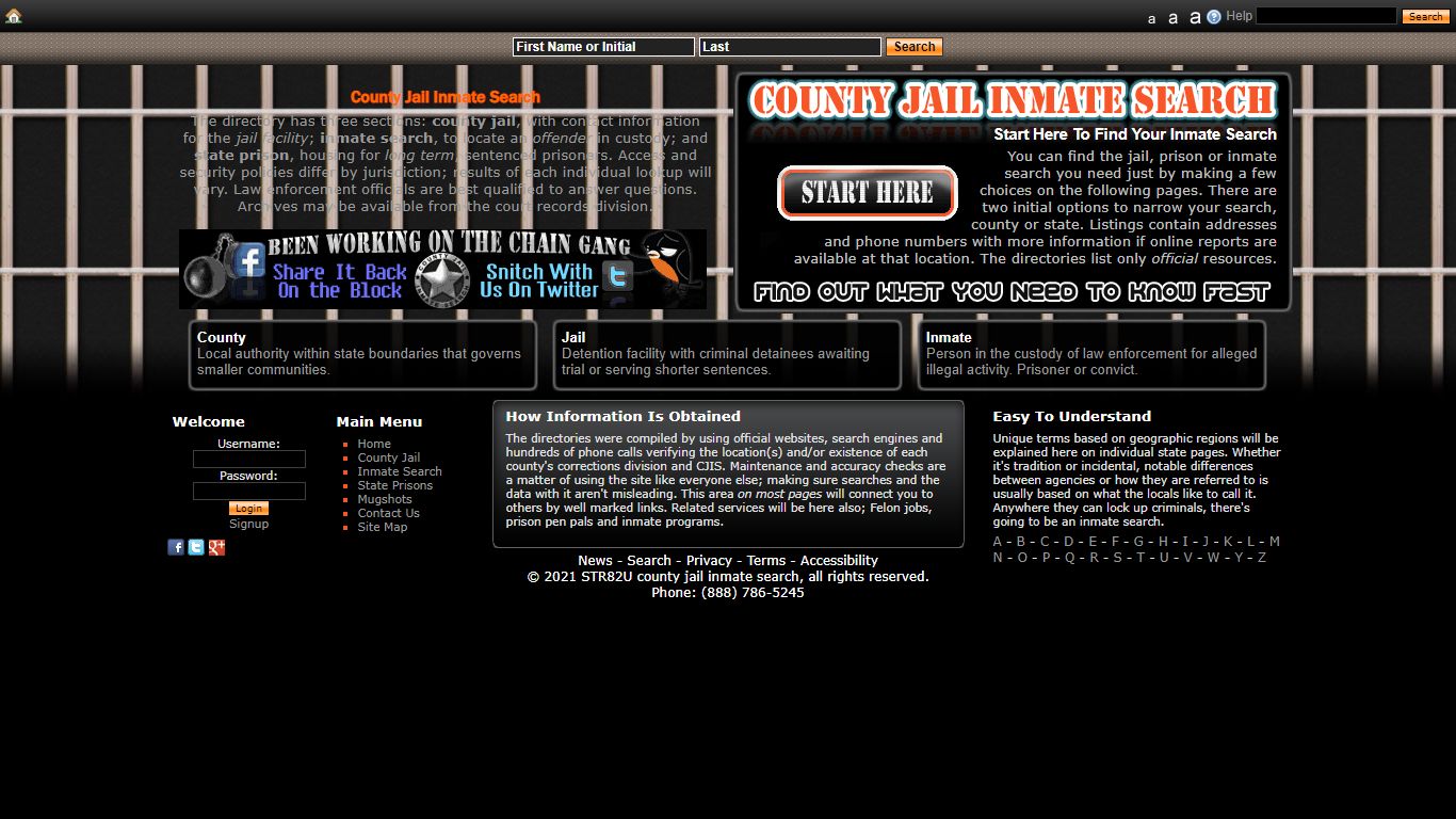 County Jail Inmate Search and Facility Locator