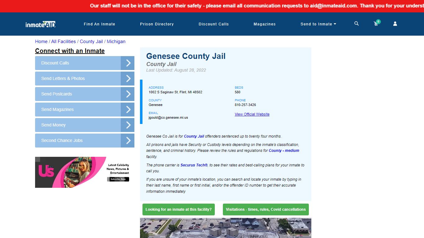 Genesee County Jail - Inmate Locator - Flint, MI